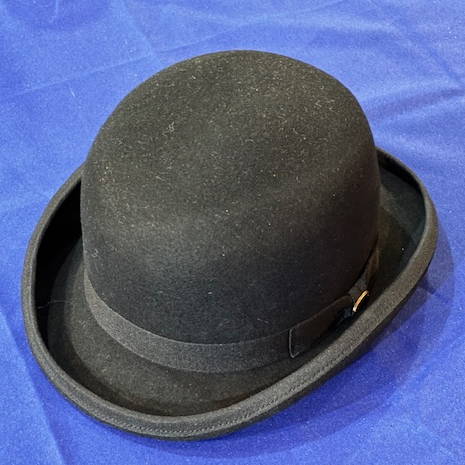 Black Bowler hat with dark grey band