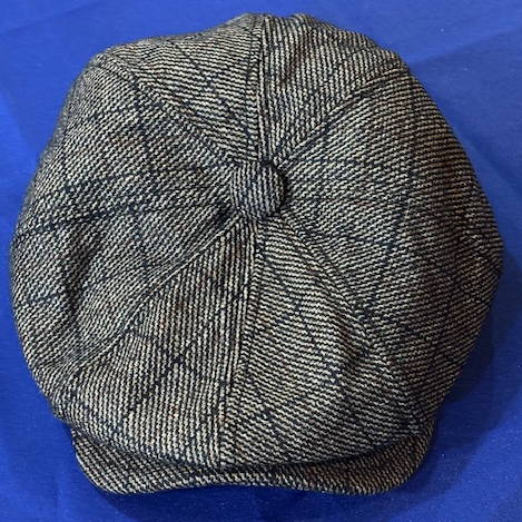 Newsboy hat from the top